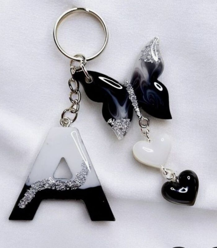 your name customise a to z alphabet keychain for girls keychain for boy resin keychain transparent keychain kitchen